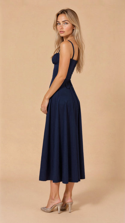 Mathilde - Midi jurk met corset dames