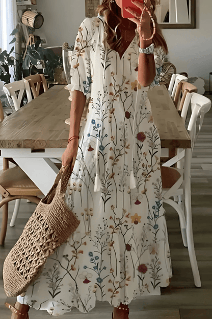 Juliette – Robe midi légère et imprimée femme