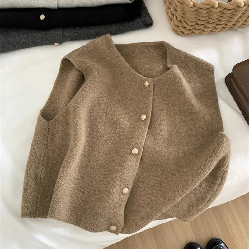Ruby | Women Button-Up bez rękawów casual Vest