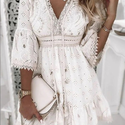 Léa – Robe mini bohème femme