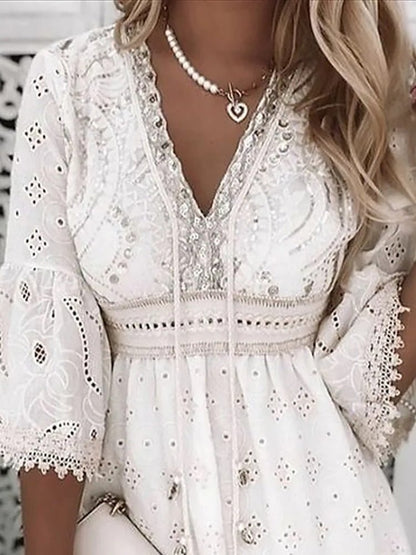 Léa – Robe mini bohème femme