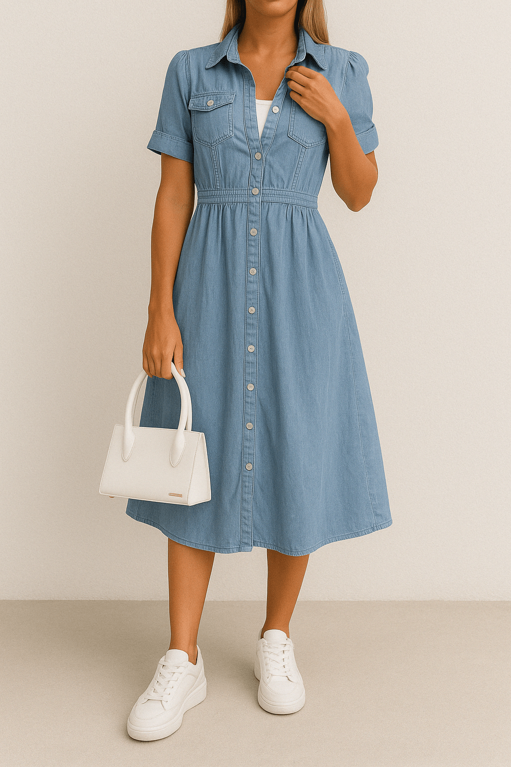 Joanna | Sukienka midi damska z denimu