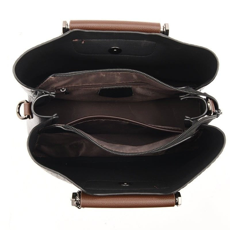 Jolina - Crocodile Top Handle Tote Bag