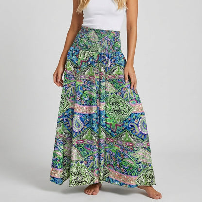 Spódnica Damska Boho A-Line z Wysokim Stanem | Na Co Dzień Latem