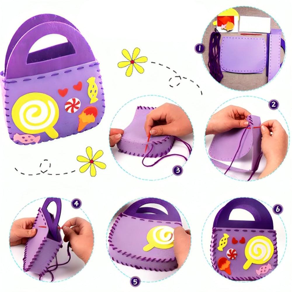 Naaiset Voor Kinderen - DIY Handtas Knutselset - 6 Tot 12 Jaar - Ukkenhuis
