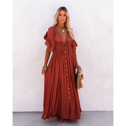Nadia | Damen Elegant Cocktail Maxikleid