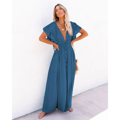Nadia | Damen Elegant Cocktail Maxikleid