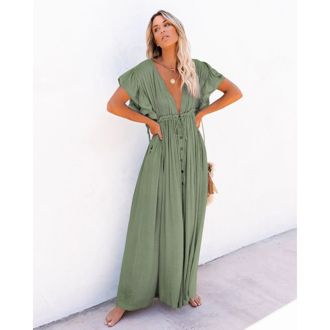 Nadia | Damen Elegant Cocktail Maxikleid