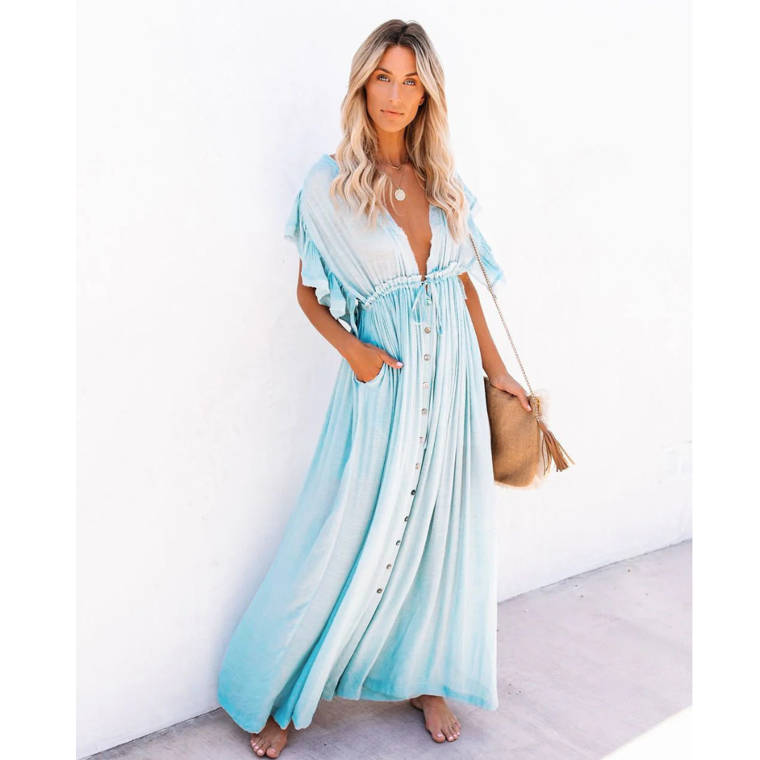 Nadia | Damen Elegant Cocktail Maxikleid