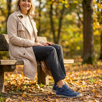 Gwyneth - Orthopaedic Comfort Leather Trainers