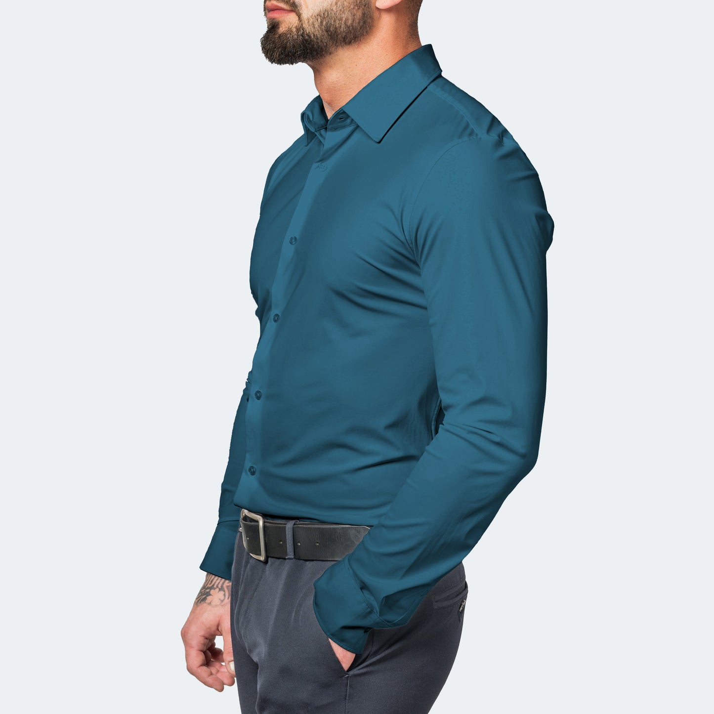 Adriel - Mens Long Sleeve Stretch Shirt