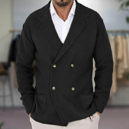 Herren Doppelreihiger Blazer | Im Strickstil