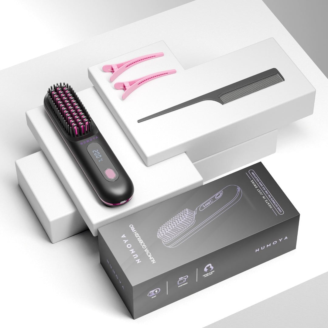 [NEW] Numoya Portable Straightener Brush - GoBrush PRO