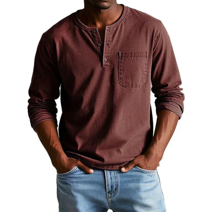 Nils | Herren Shirt Henley Stil