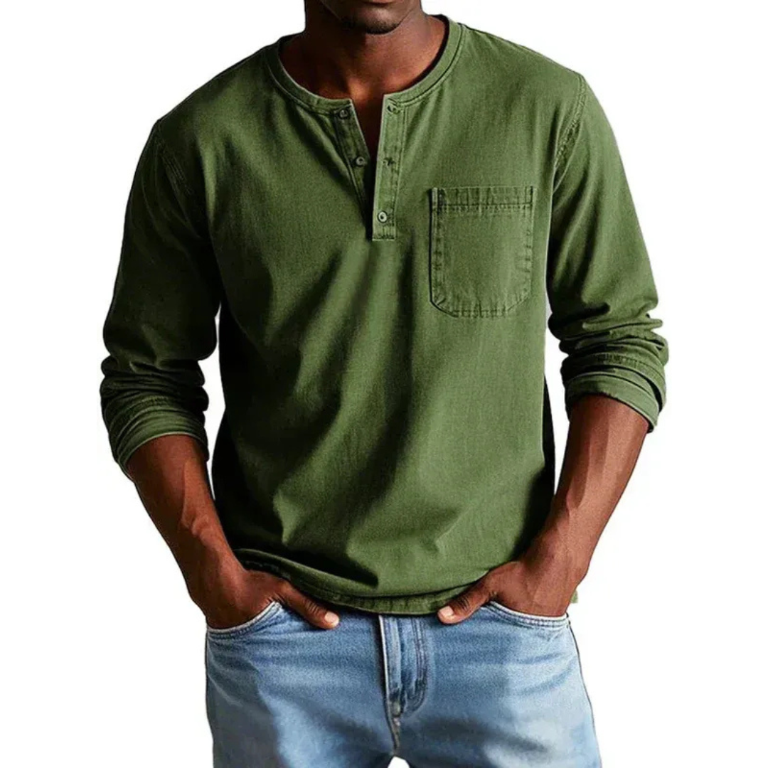 Nils | Herren Shirt Henley Stil