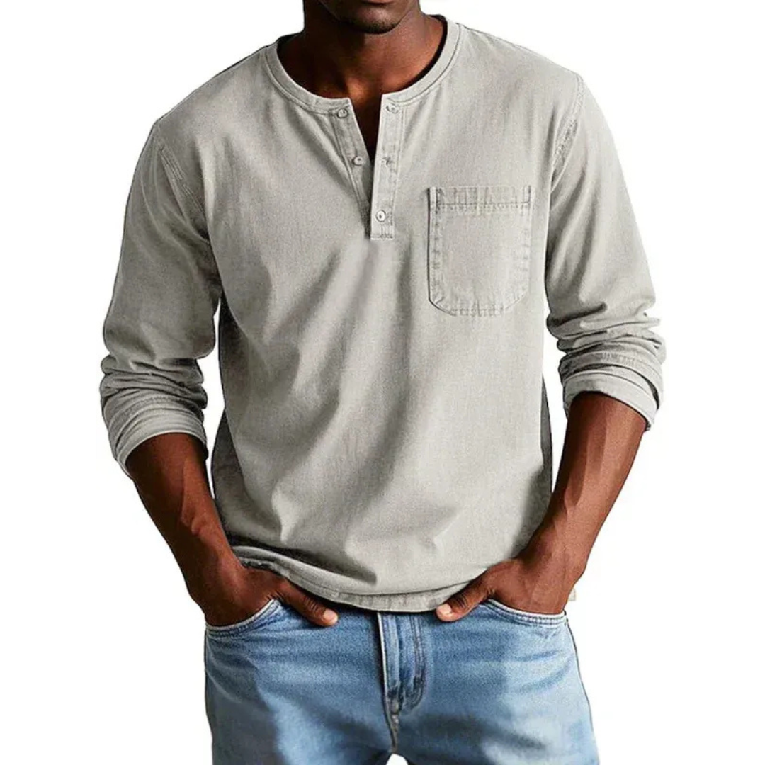 Nils | Herren Shirt Henley Stil