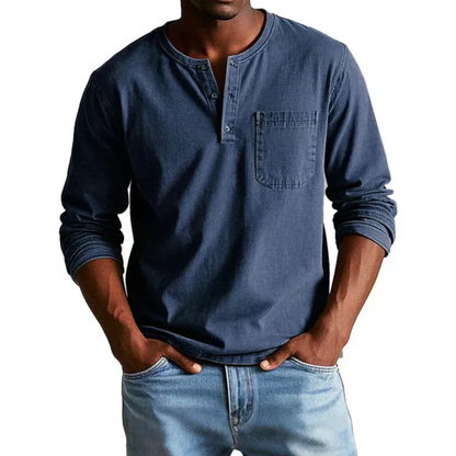 Nils | Herren Shirt Henley Stil