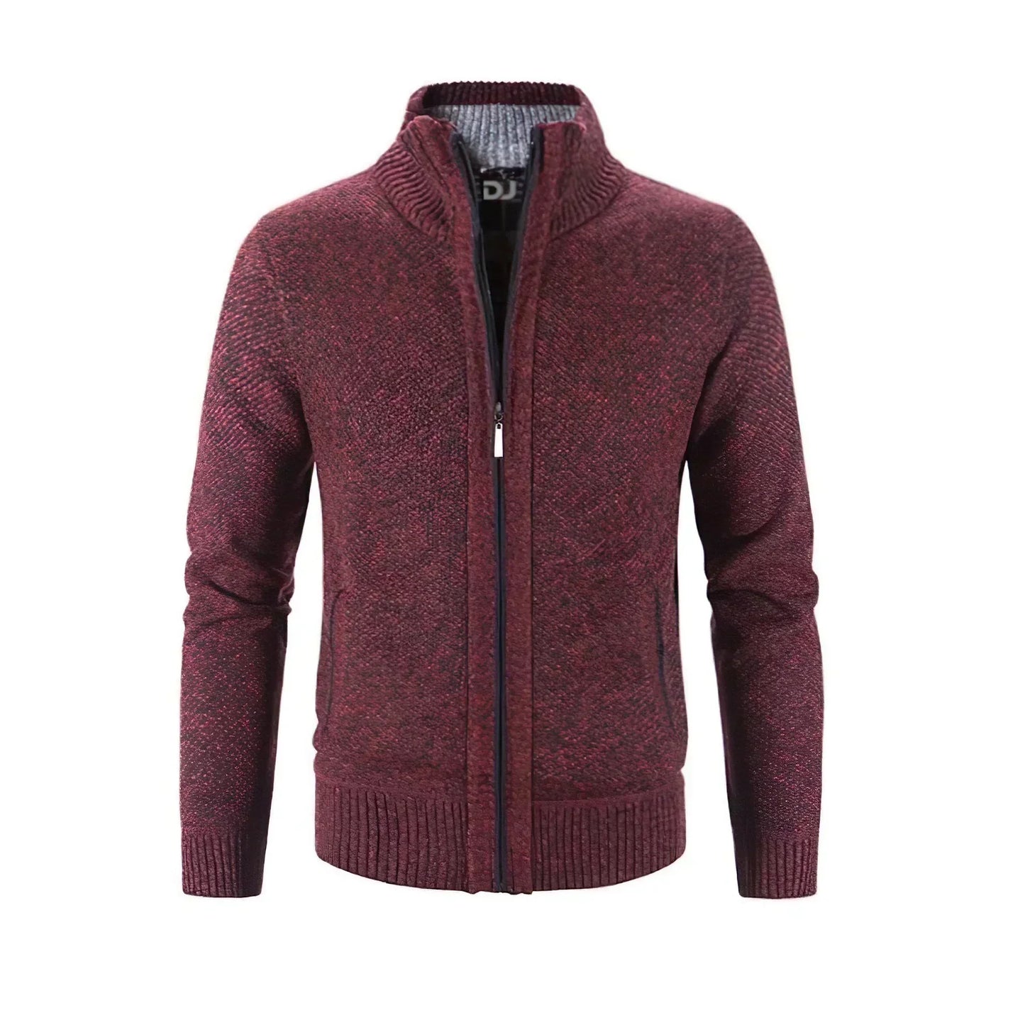 Men’s Chunky Knit Zip-Up Cardigan – Autumn and Winter Layer