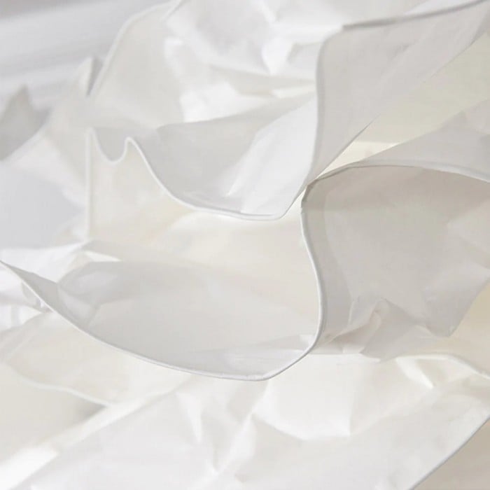 Papier Pendelleuchte rund, Hängeleuchte Papier weiß modern