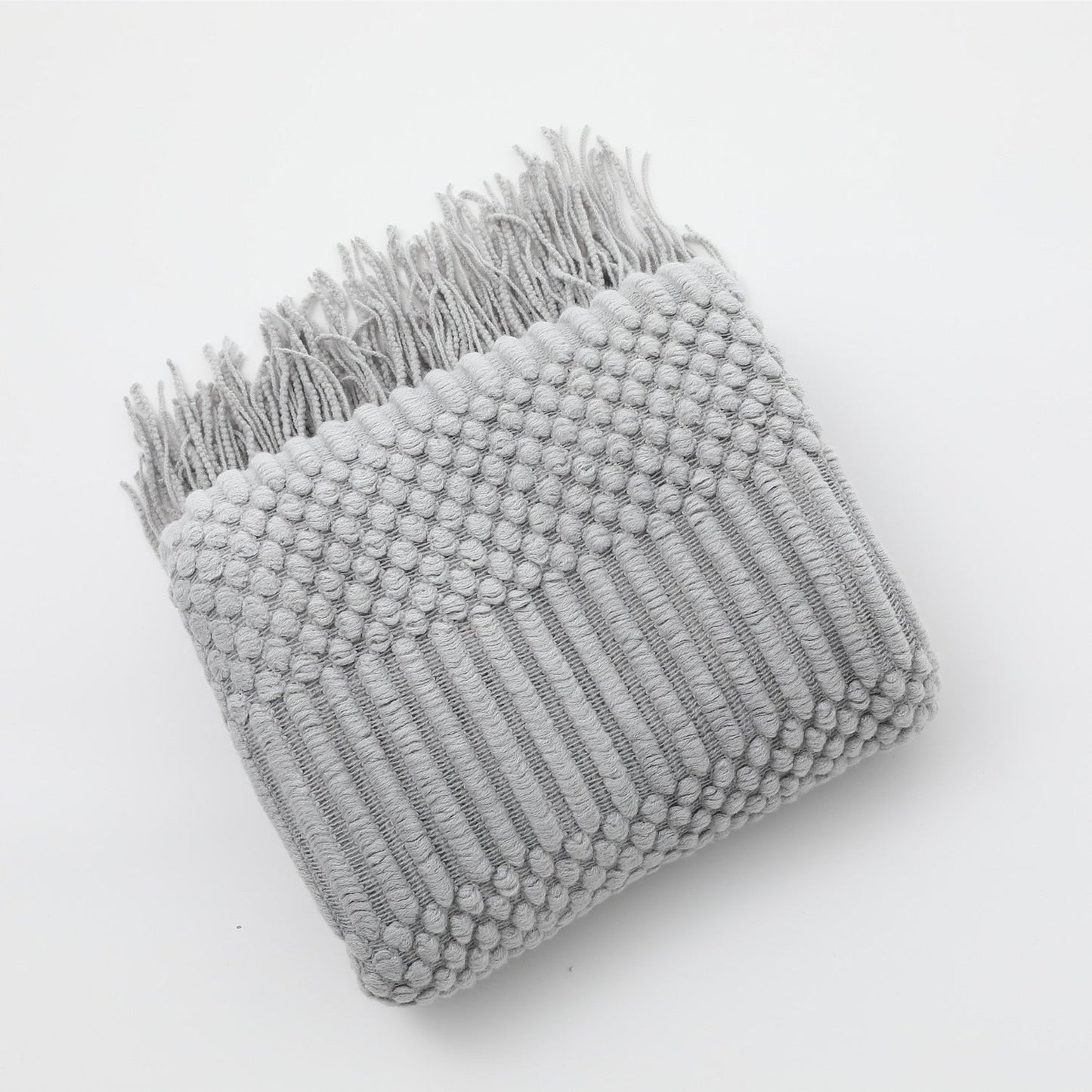 Soft Cozy Sofa Knitted Blanket with Tassels