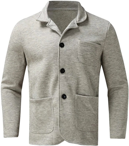 Nowoczesna Casual Męska Marynarka - Aiden-Szary-S-Trend Polska