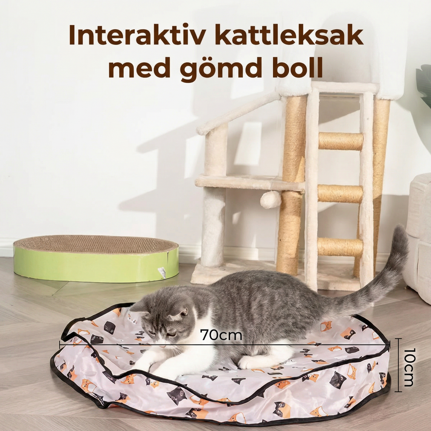 PeekBall – Interactief Kattenspeeltje met Verborgen Bal