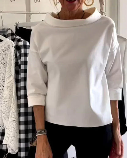 Maya | Women's Bateau Neck 3/4 Sleeve Casual Top