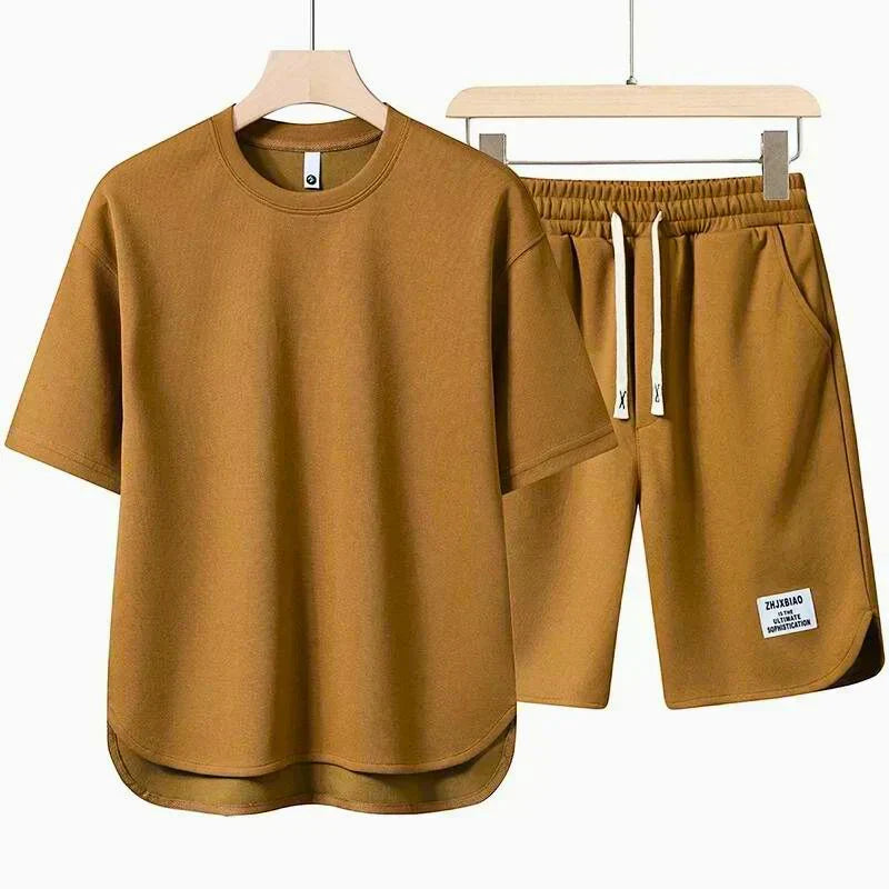 Hugo – Ensemble deux pièces t-shirt et short à taille à cordon homme