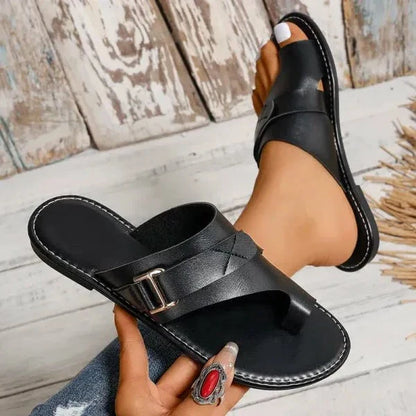 Orthopedic women's leather sandals with bunion correction – Livia (1+1 FREE)-Brown-3-Nora Luxe