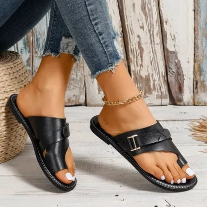 Ortopedické dámské kožené sandály s korekcí hallux valgus – Livia