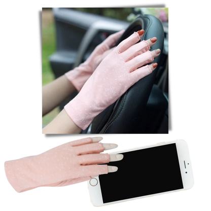 UV-Resistant Cotton Gloves for Sun Protection – Fashionable Design
