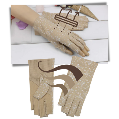 UV-Resistant Cotton Gloves for Sun Protection – Fashionable Design