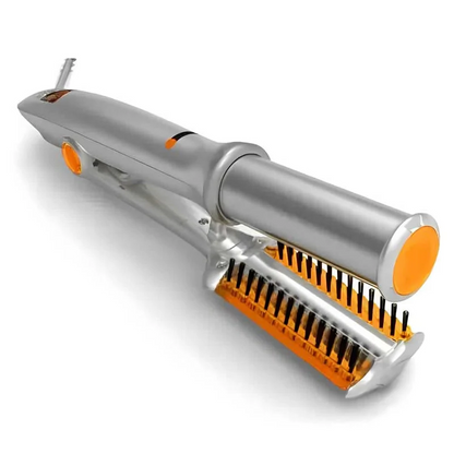 2-in-1 Rotating Hair Brush and Iron for Professional Styling