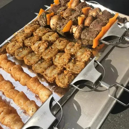Set of Three-prong Skewers for Grilling