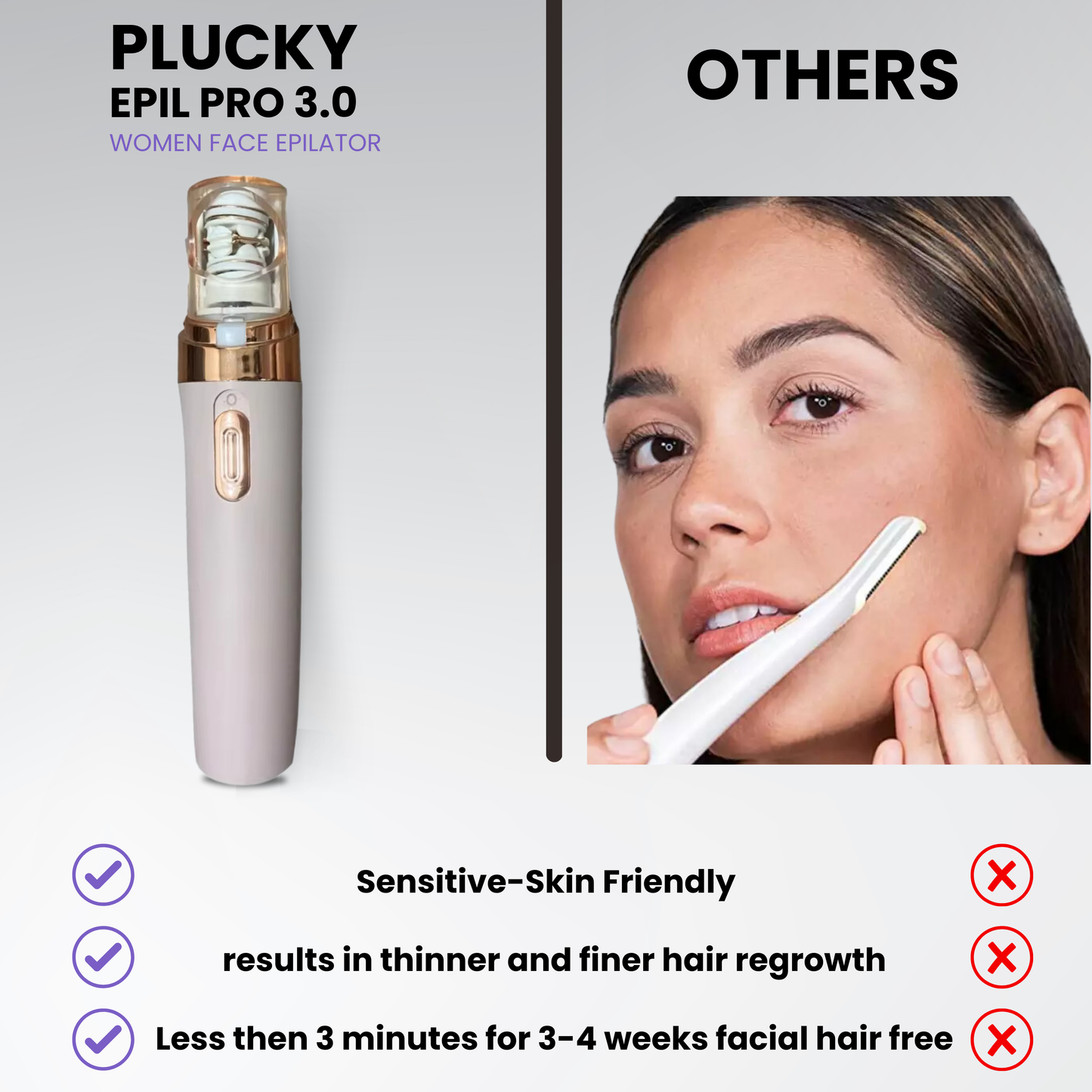 Plucky - Facial Hair Remover - 40% OFF!