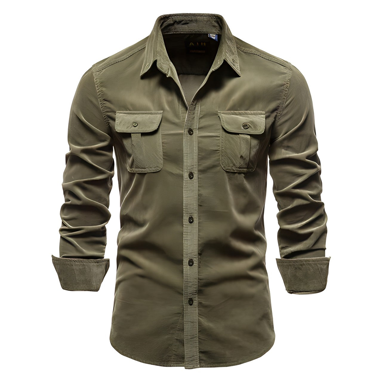 Gentry | Men’s Casual Military Style Long Sleeve Shirt