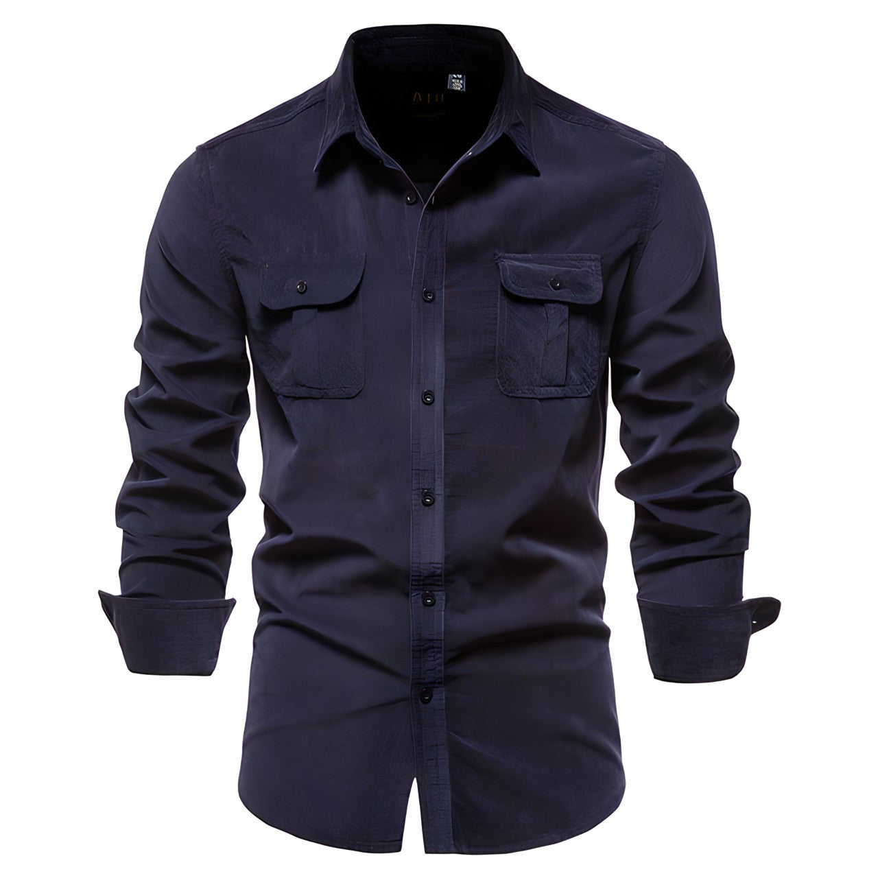 Gentry | Men casual w stylu militarnym z długim rękawem koszula