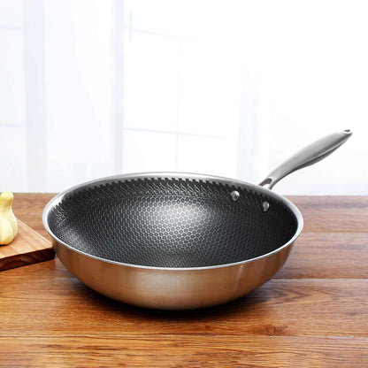 KitchenMaster - Poêle à frire antiadhésive en acier inoxydable KitchenMaster