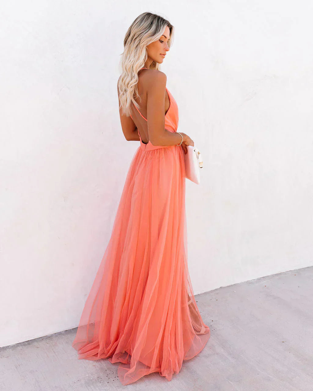 Clara | Stylish Pleated Evening Maxi Dress