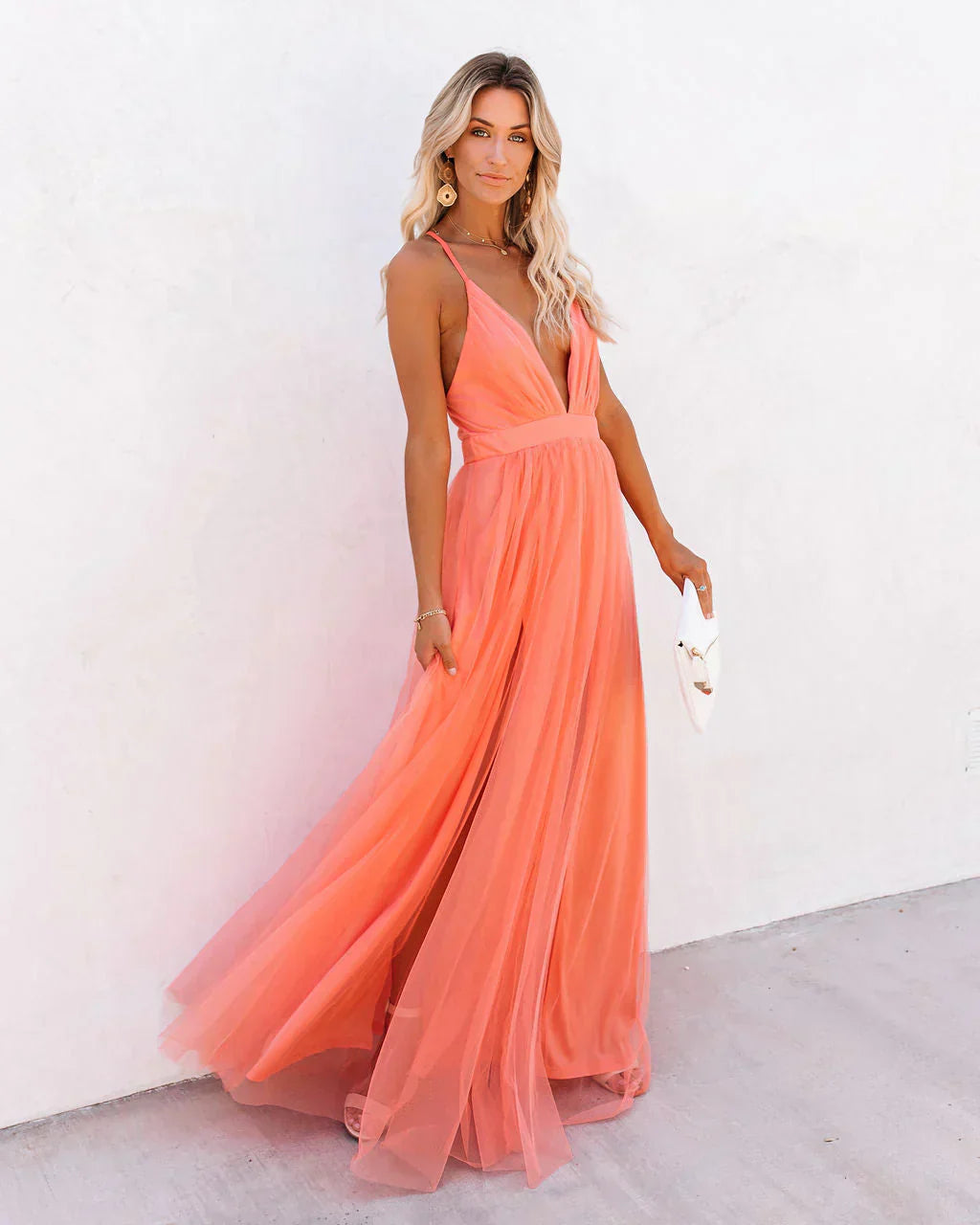 Clara | Stylish Pleated Evening Maxi Dress