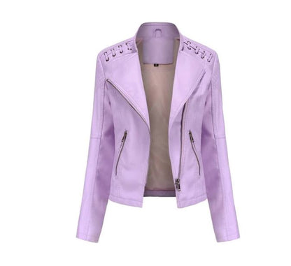 Lamb leather jacket for autumn