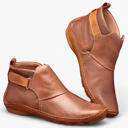 Women's bohemian slip-on ankle boots