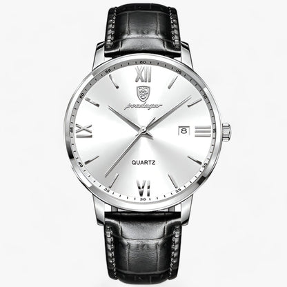 Luxus Herrenarmbanduhr mit Lederband – Adrien