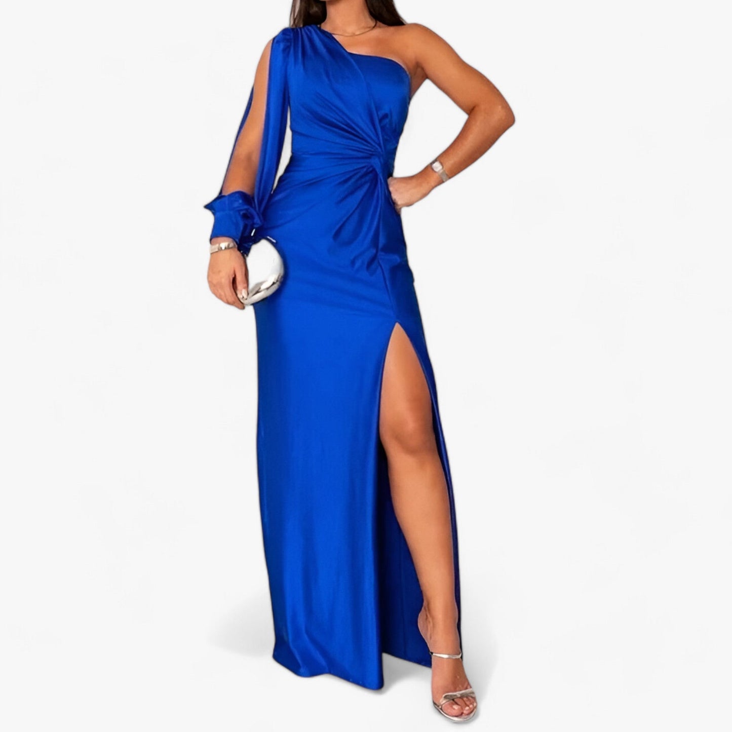 Satin-Langes Kleid - Elegant und Komfortabel - - Satin-Langes Kleid - Elegant und Komfortabel - €25 - Concept Frankfurt
