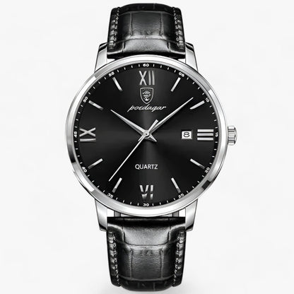 Luxus Herrenarmbanduhr mit Lederband – Adrien