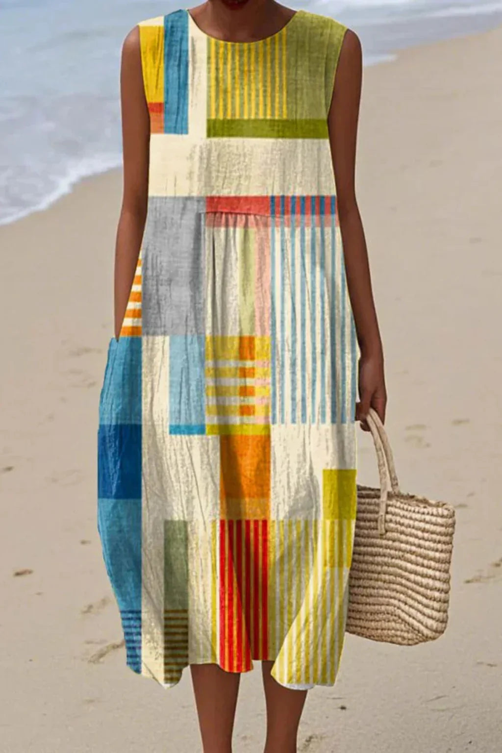Poppy - Patchwork-kjole i moderne stil