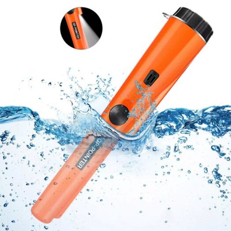 Handheld Metal Detector Waterproof Pinpointer Pumpkin Orange