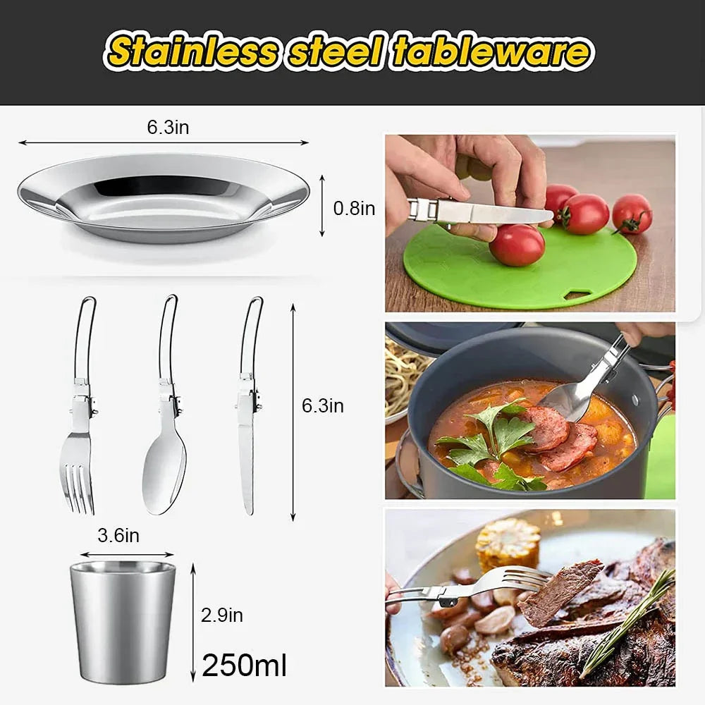 Portable Outdoor Cooking Set - CampEase-A-Nora Luxe