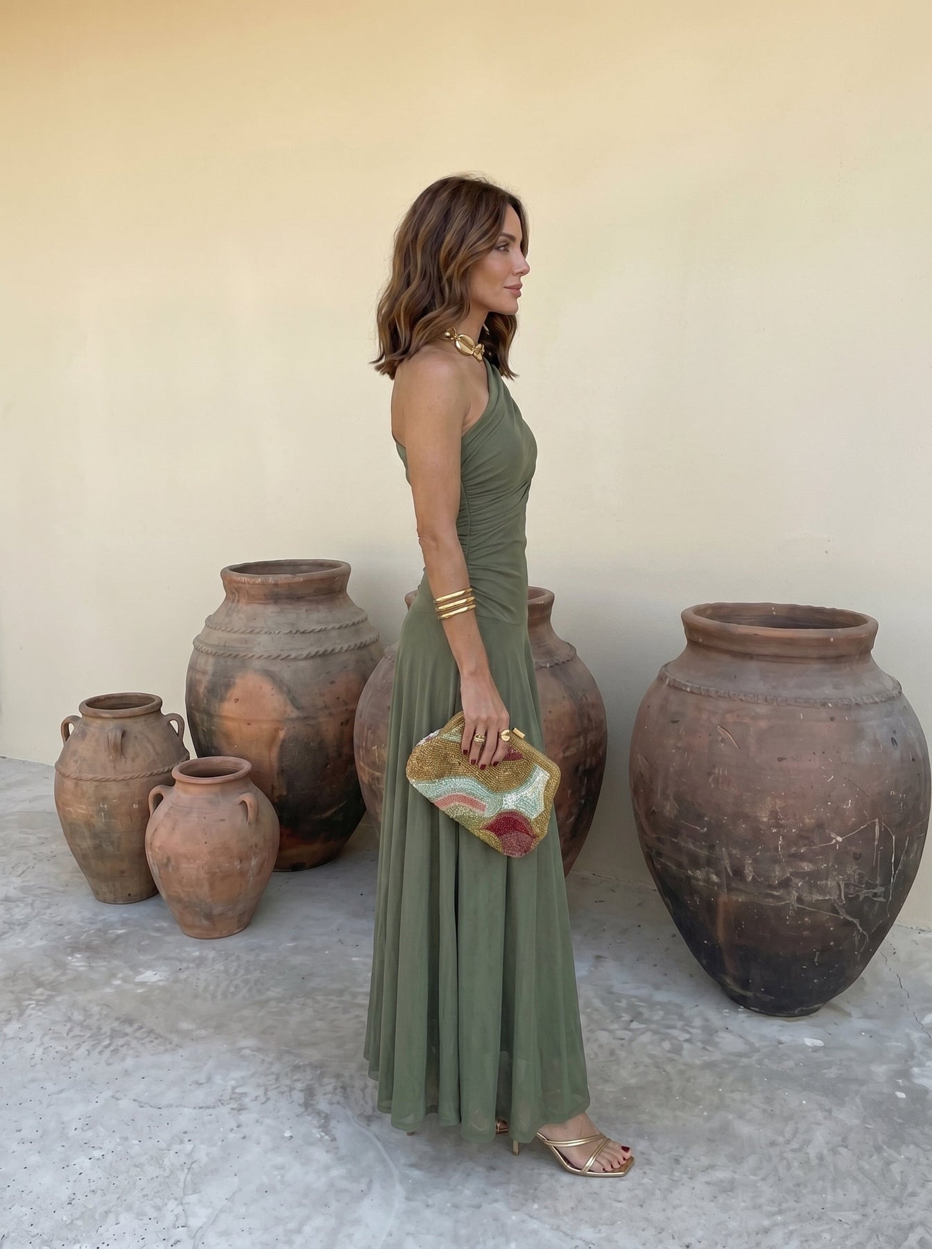 Tulie - Draped Tulle Off Shoulder Dress