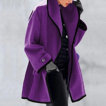 Meleg téli gyapjú női trench coat - Emma